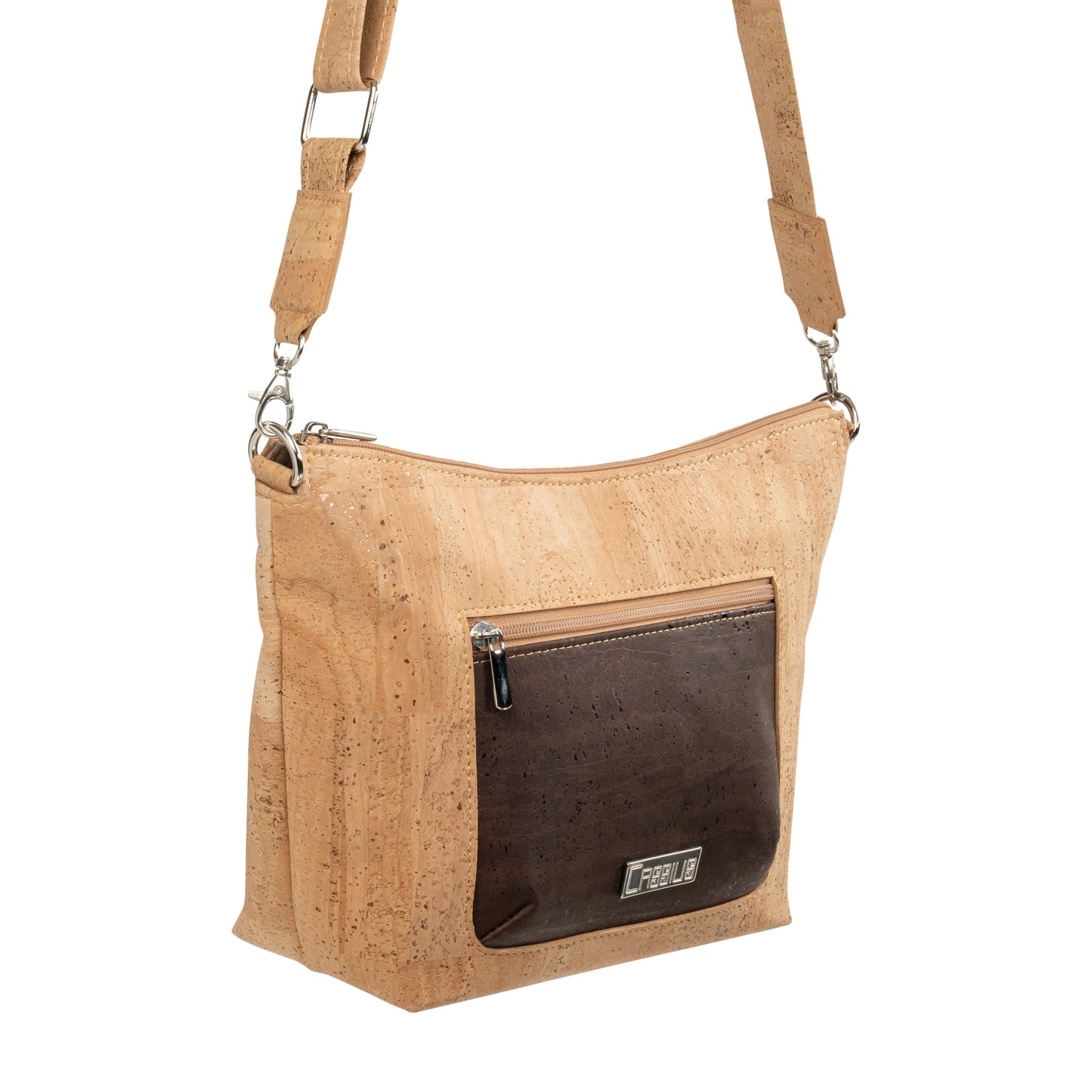 "Zora" Natural Cork Shoulder Bag