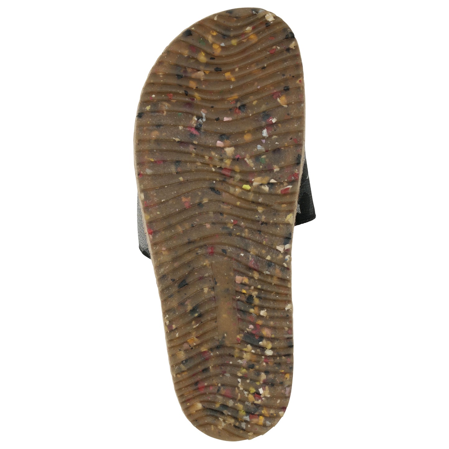 Close up recycled outsole image camo sandal